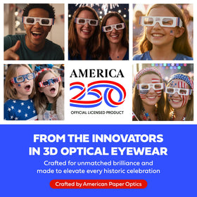 American Paper Optics lens technology delivers crisp light patterns for memorable moments.