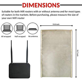 Amerthing WiFi Router Cover wrapped around router for full RF shielding