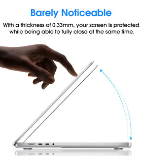 amFilm installed on MacBook Pro display demonstrating clear screen and protection