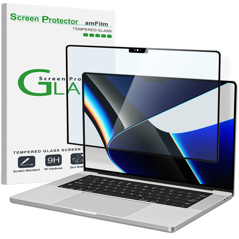 amFilm front packaging showing protector fit and model compatibility benefit clarity
