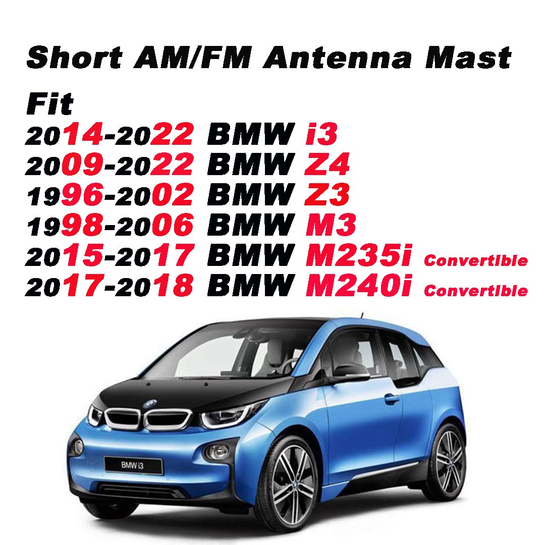 AMFRNE BMW 330Ci antenna mast durable rubber build.