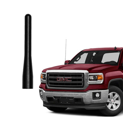 AMFRNE GM truck short antenna in matte black 3.6 inch, car wash safe and replacement-ready.