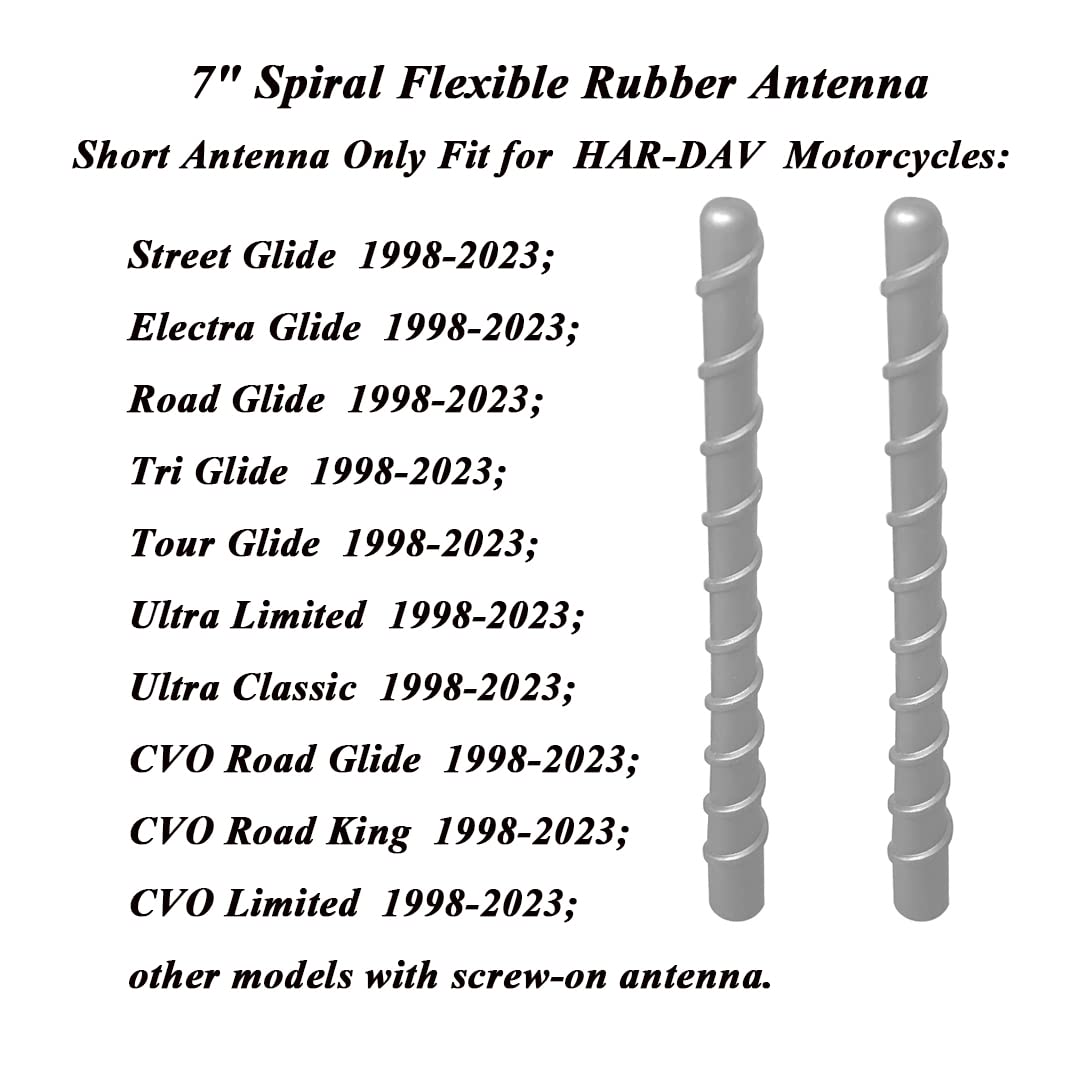 AMFRNE 7-inch Harley Road Glide antenna delivers clearer stations during rides.