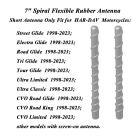 AMFRNE 7-inch Harley Road Glide antenna delivers clearer stations during rides.