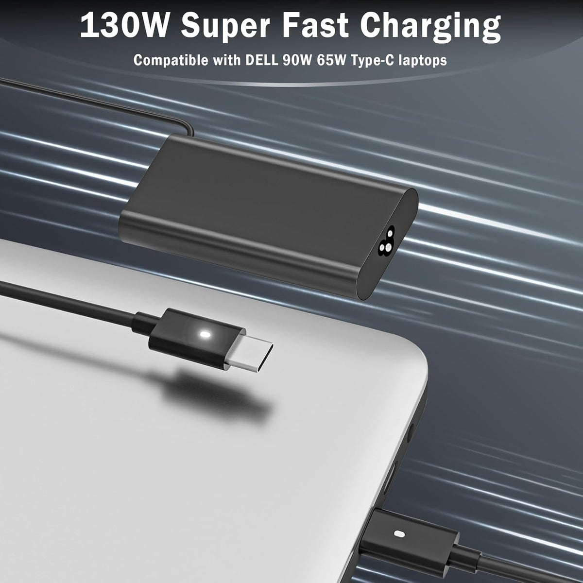 Amguog 130W USB-C adapter compact design ideal for home and travel