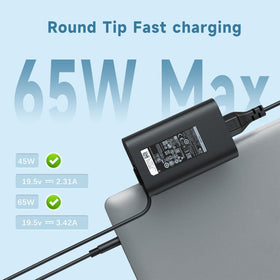 amguog 65W Dell Latitude charger build quality and smart chip