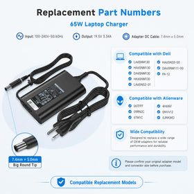 amguog 65W Dell Latitude charger port and center pin contact