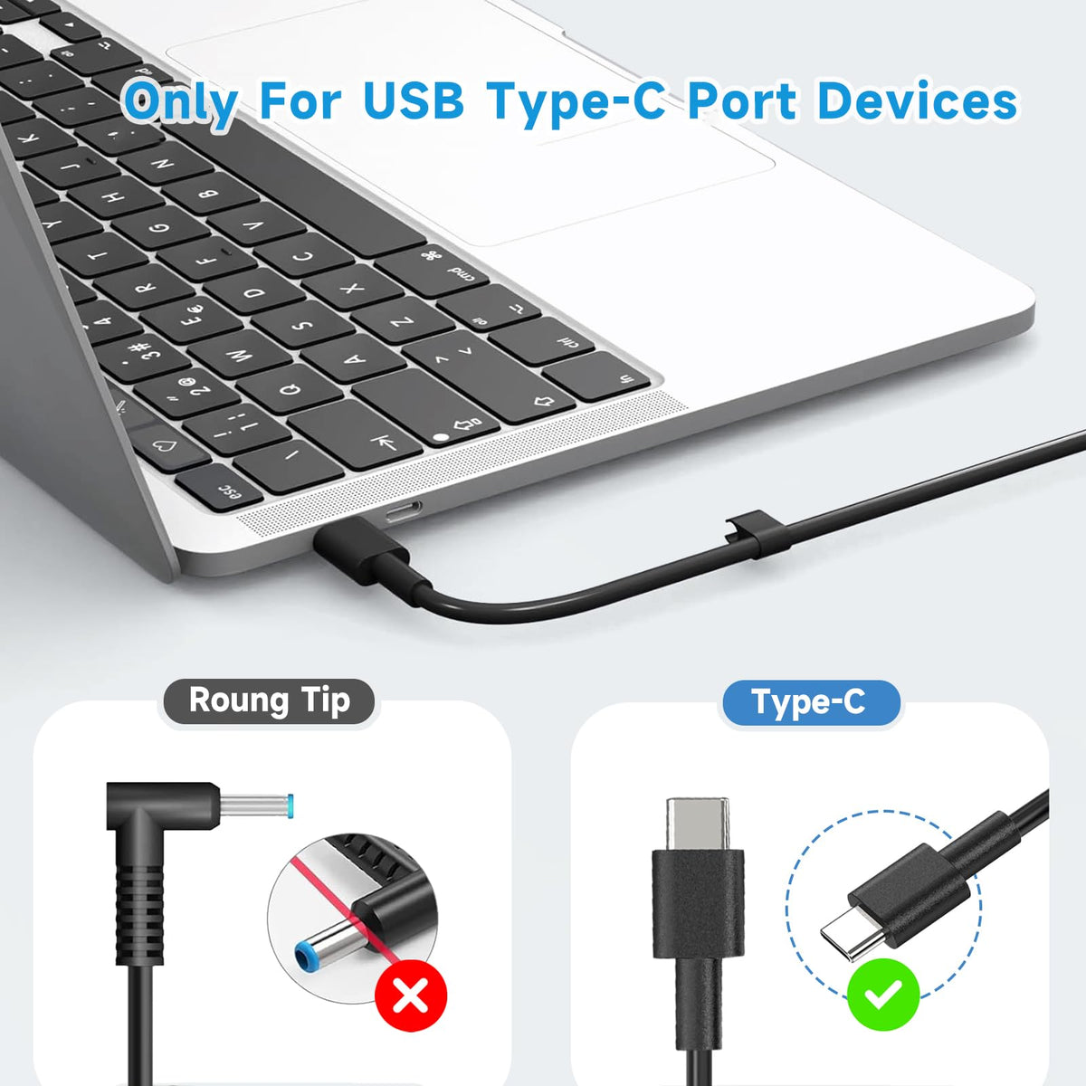 amguog 65W USB-C charger travel-friendly design for on-the-go charging.
