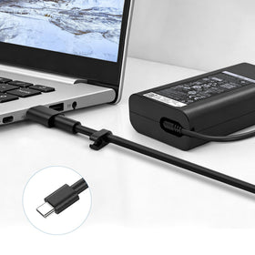 amguog 65W USB-C charger USB-C port ready for Dell XPS/Latitude devices.