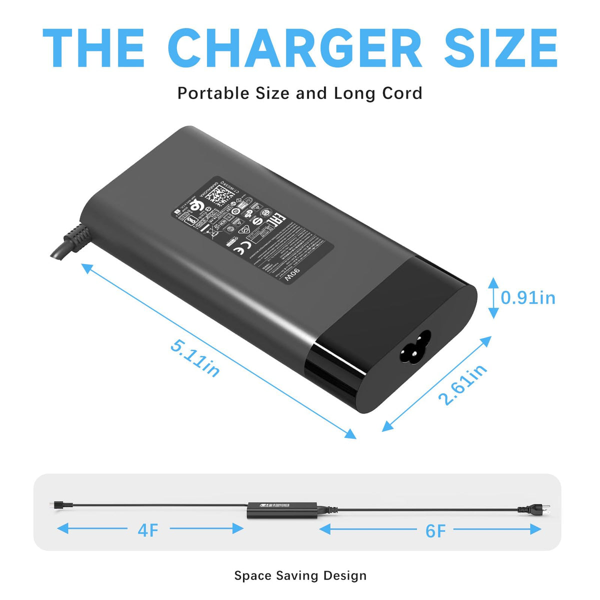 amguog detachable plug attached to charger showing easy setup and travel convenience