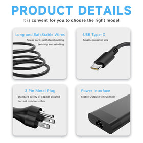 amguog charger with power cord displaying ready-to-use configuration and portability