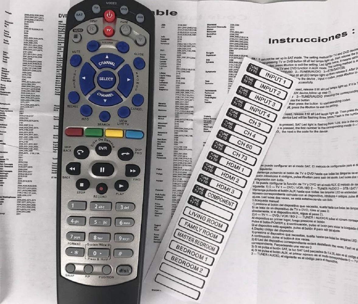 AMGUR Dish Network 20.1 remote battery compartment accessible for quick changes