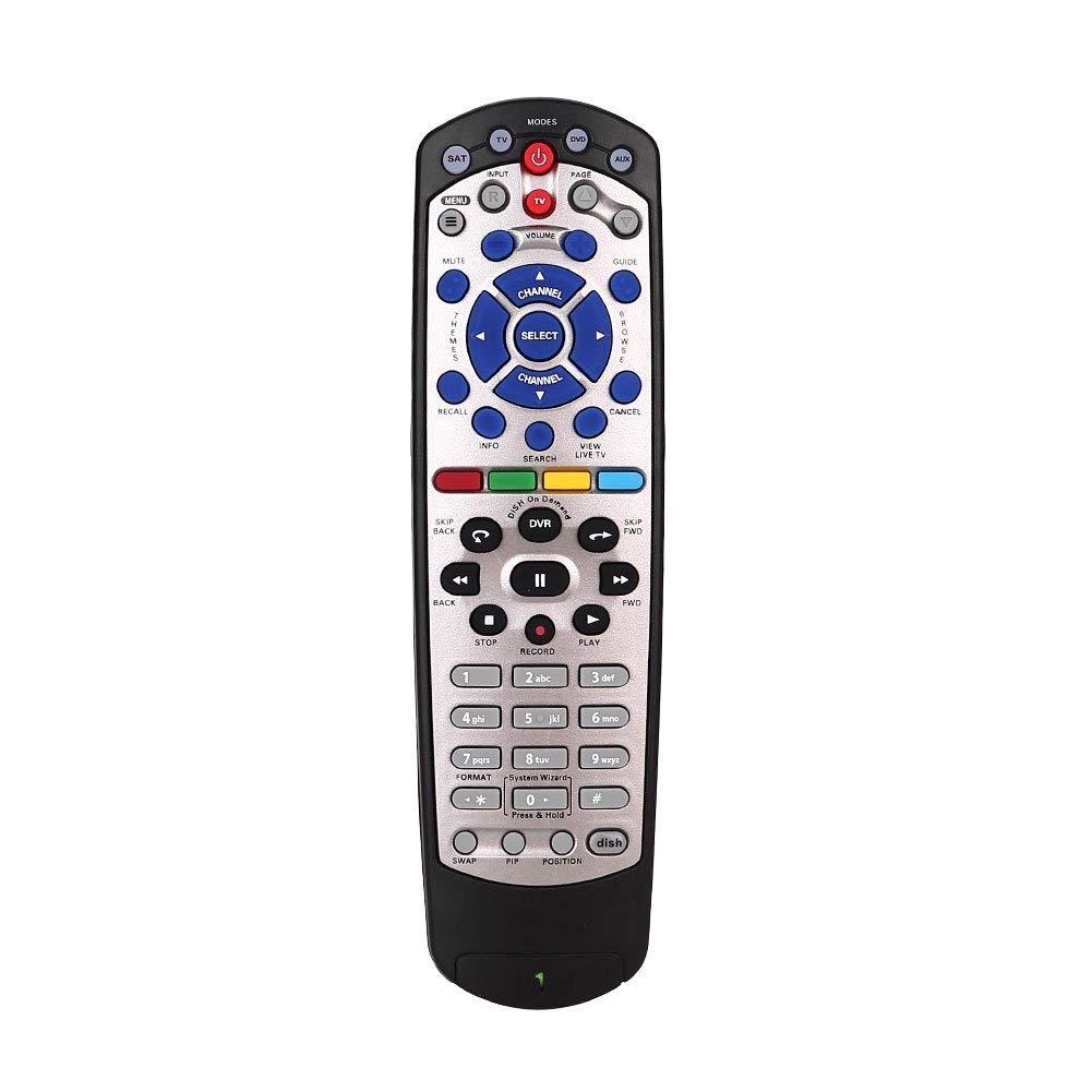 AMGUR Dish Network 20.1 IR remote front view for easy replacement and quick setup