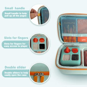 amiumuca Yoto Mini compact design fits in bags while traveling with kids