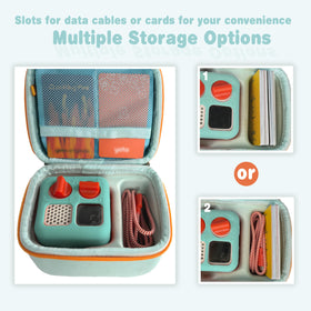 amiumuca Yoto Mini case shows removable mesh pockets for 4-8 cards each, keeping items visible