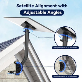 Amoner U Starlink Gen 3 visual showing 180‑degree vertical adjustment for precise aiming.