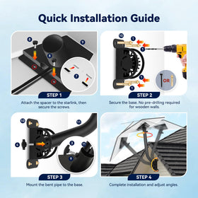 Amoner U Starlink Gen 3 bracket accessories enabling durable, adjustable mounting options.
