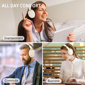 AMORNO headphones clipped to backpack for travel-ready portability and protection