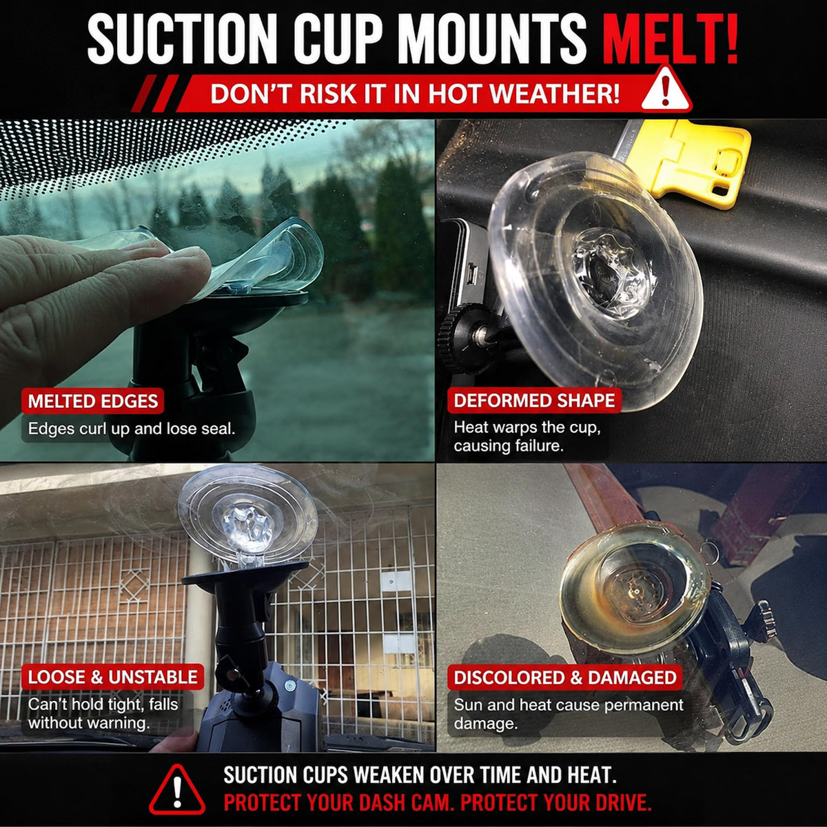 AMORTEK anti-suction cup replacement resists heat-related failures and detachment.