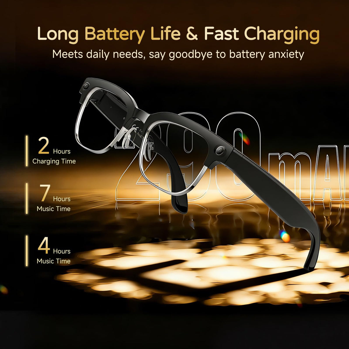 AMOVAN AI Smart Glasses ip68-durability withstands rain and dust on outdoor trips.
