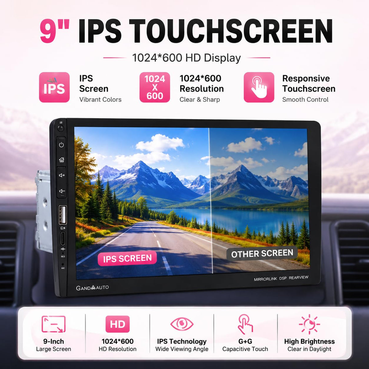 AmoyJebit dual USB and Type-C ports for charging and media playback