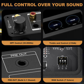 AMPAPA D1 remote control and RGB lighting for easy operation and ambience