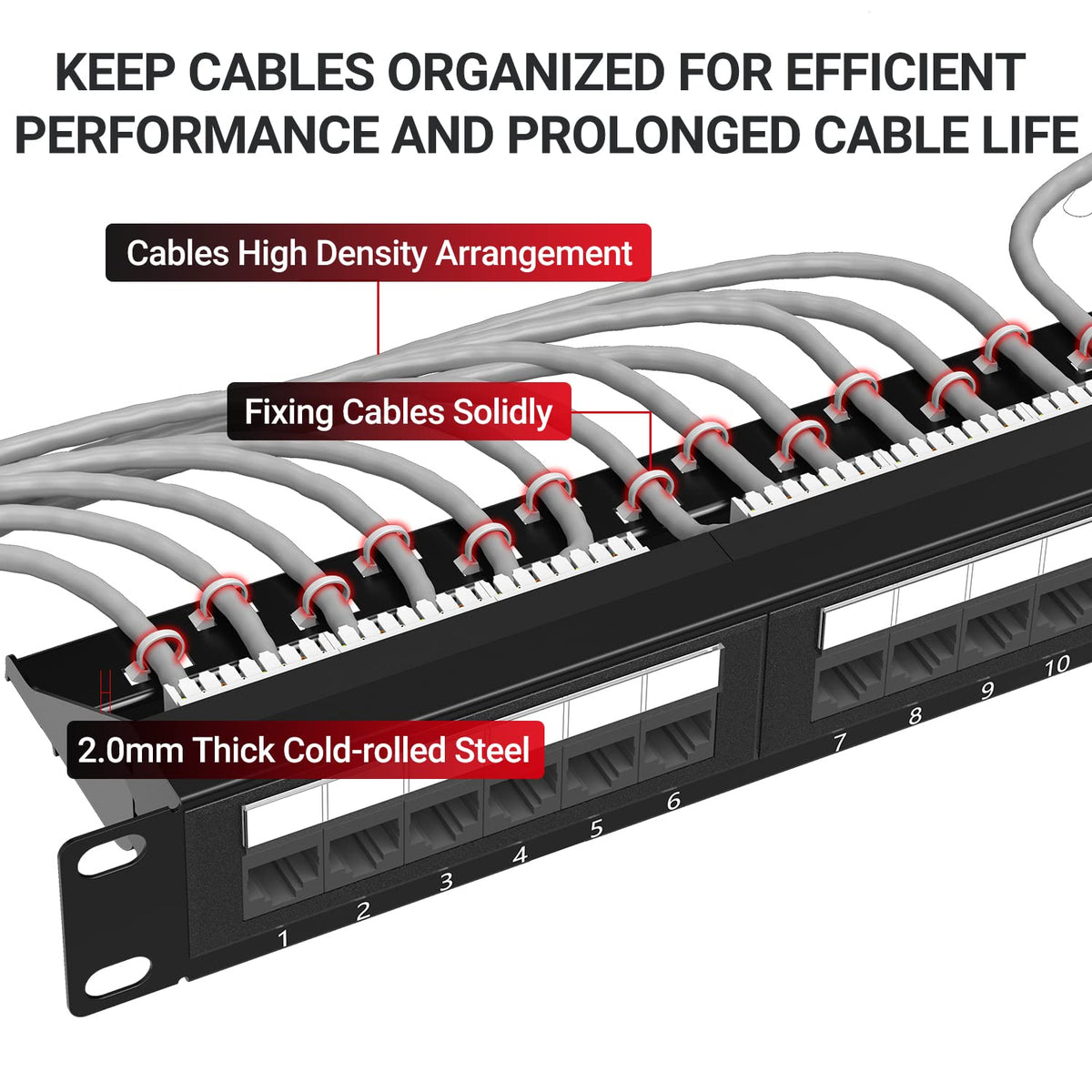 AMPCOM heavy-duty steel chassis with 15μ gold plated contacts.