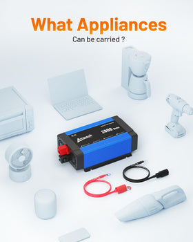 Ampeak inverter installed in a vehicle for reliable road-side power.