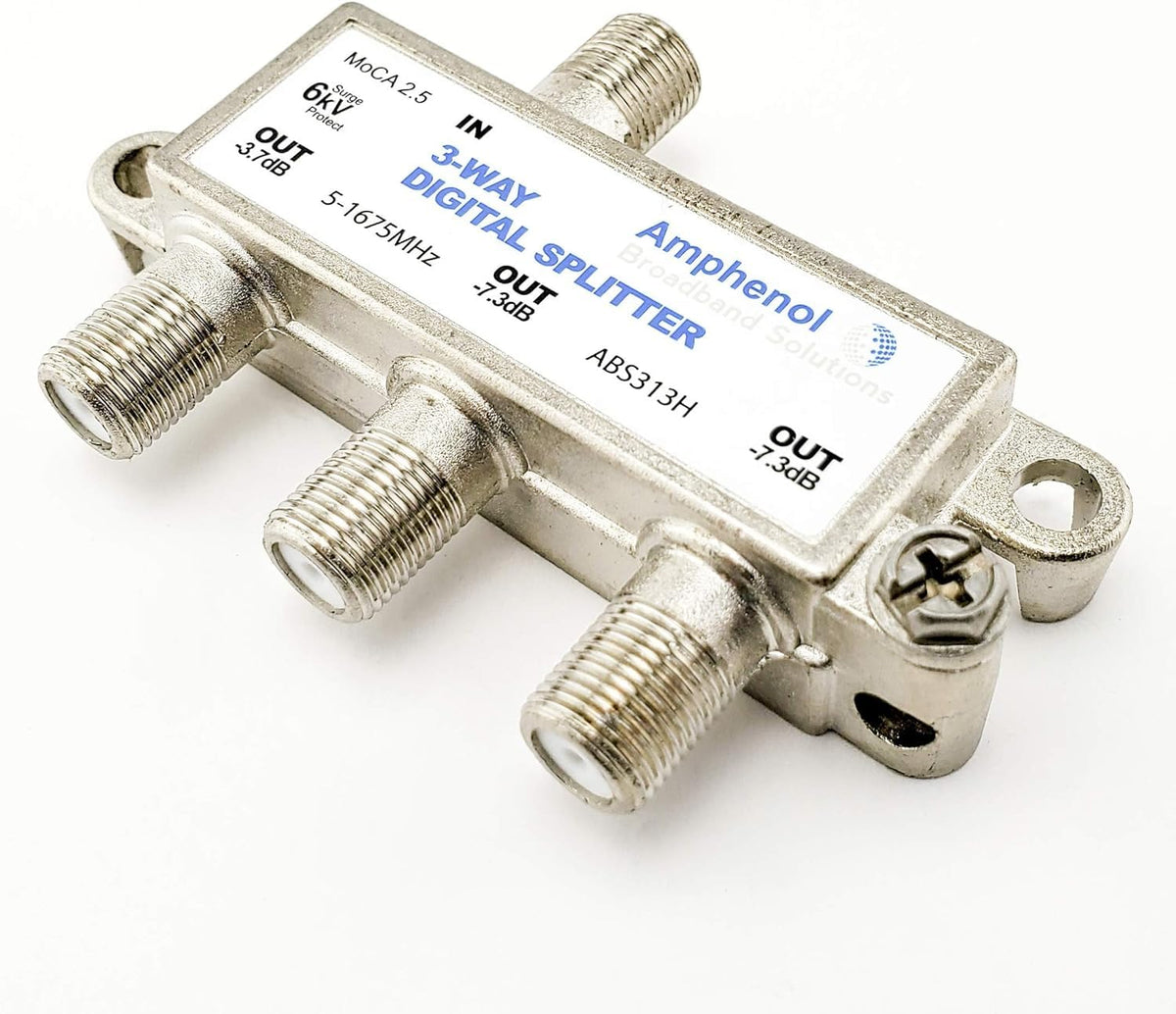 ABS313H MoCA 2.5 splitter with three ports for reliable signal distribution