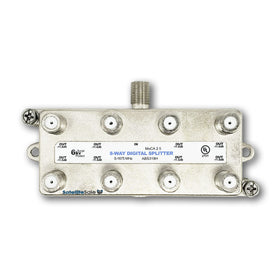 Amphenol ABS318H 8-Way splitter front view for reliable MoCA distribution.