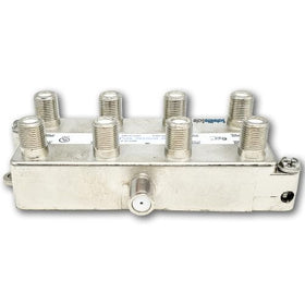 Close-up of Amphenol ABS318H F-port seals and labeling showing secure connections and weather protection