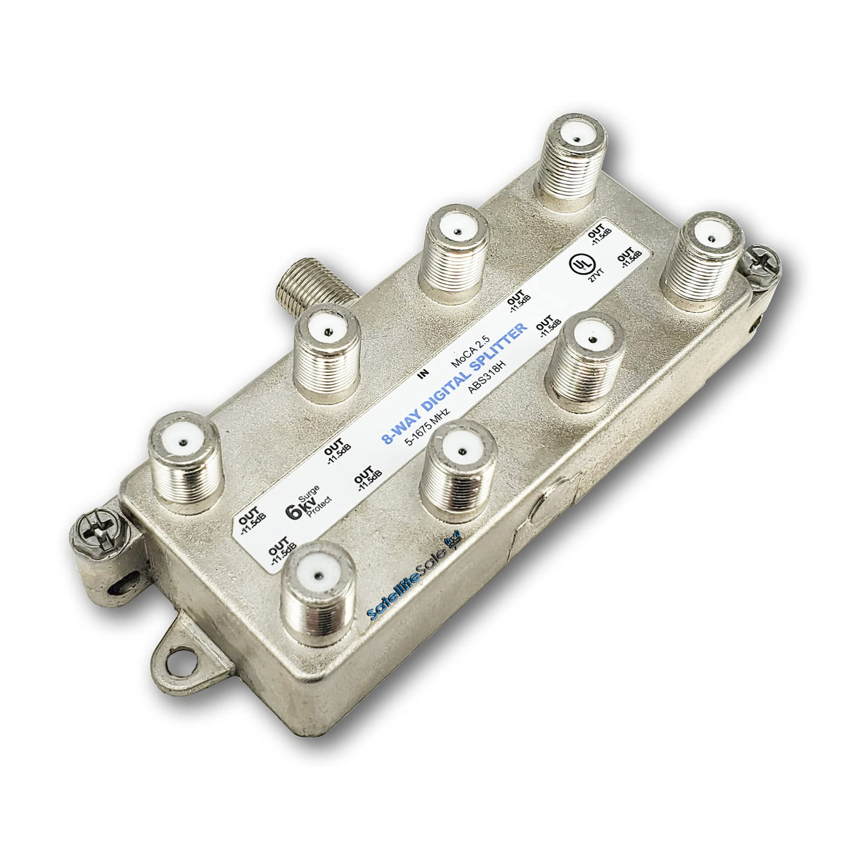 Amphenol ABS318H MoCA 2.5 compatibility illustration emphasizes fast home networks.