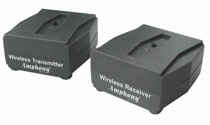 Amphony iFinity front view showing ports and compact design, enabling hidden placement