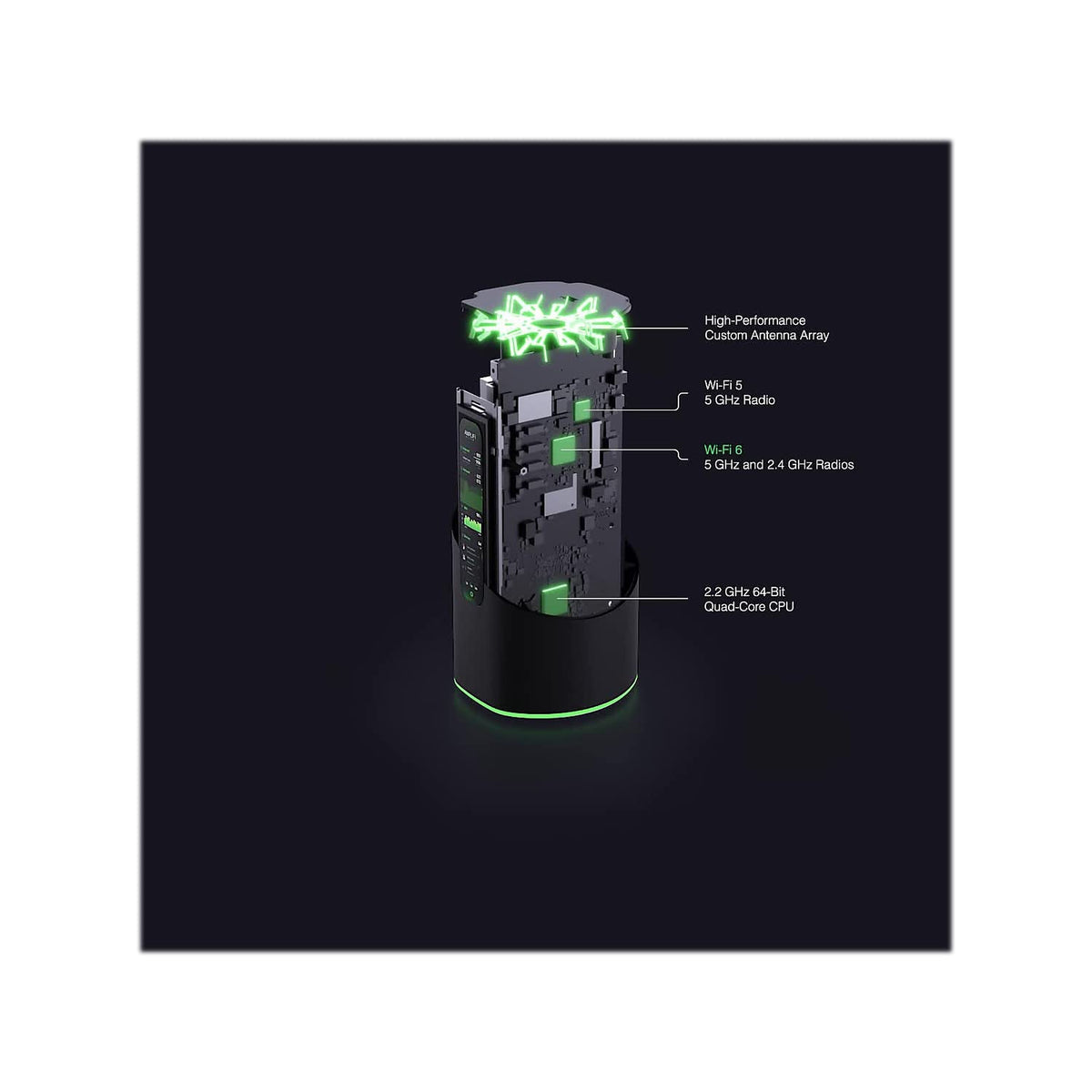 AmpliFi Alien coverage map illustrating multi-room wireless reach.