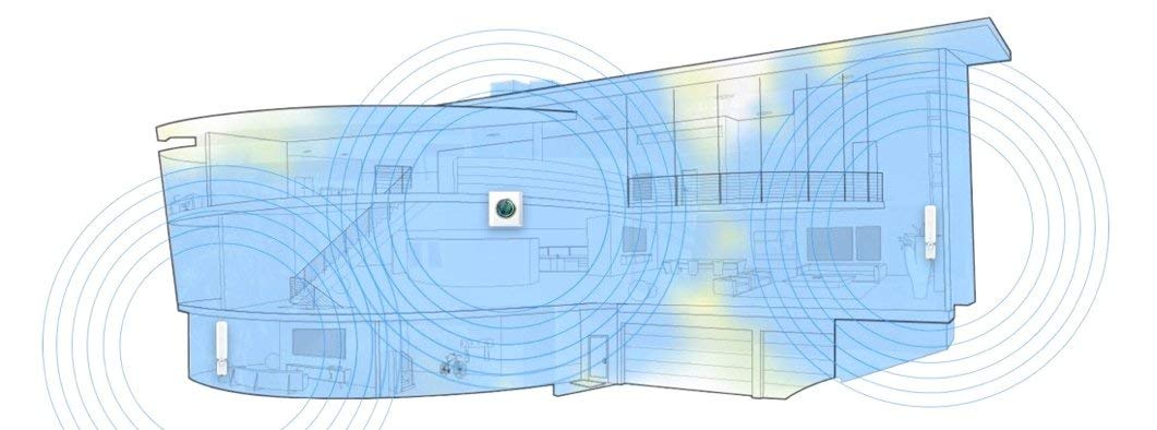AmpliFi HD kit in a living room setup for seamless streaming