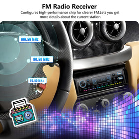 AMprime car stereo USB-SD-AUX setup enables versatile music playback on road trips.