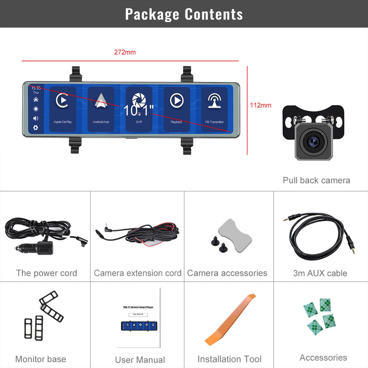 AMprime FM transmitter streams car audio through the dash speakers