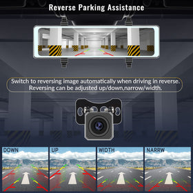 AMprime Parking monitor with loop recording keeps footage safely managed