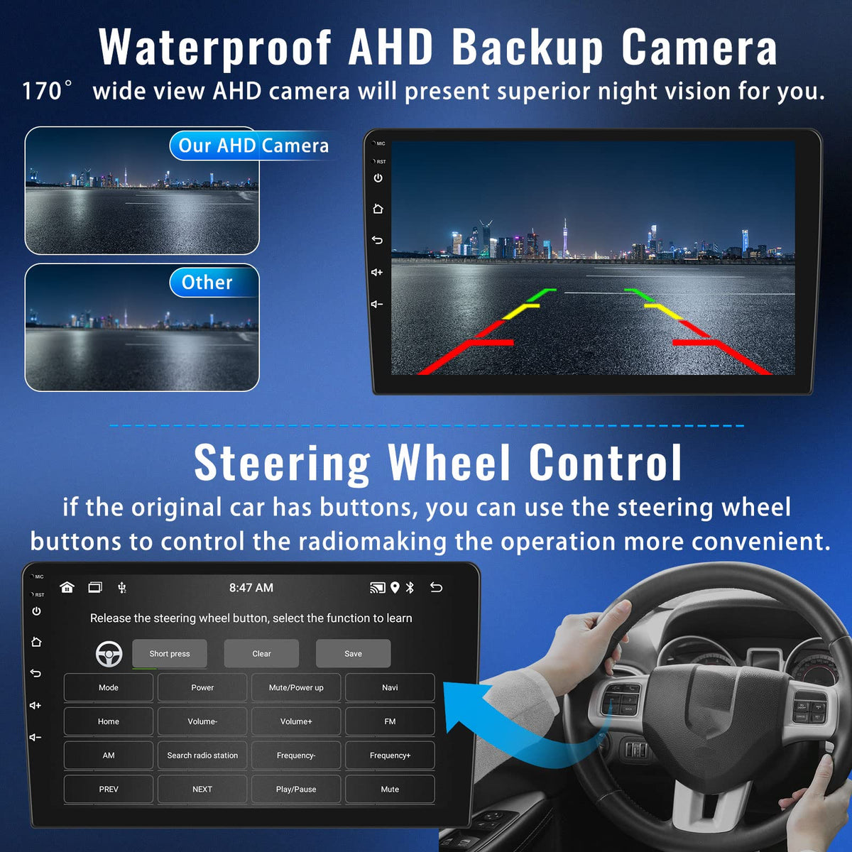 AMprime steering wheel control enables safe, convenient operation
