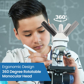 AmScope all-metal frame ensures durable lab use during long sessions.