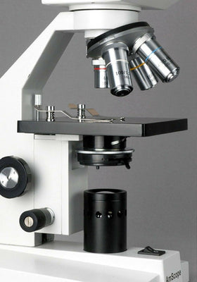 AmScope B100C warm halogen lighting for even illumination