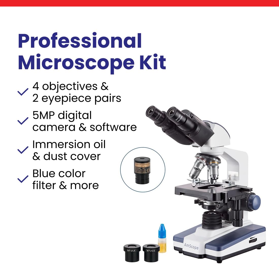 AmScope B120 ideal for classrooms and labs with versatile educational capabilities