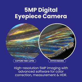AmScope B120 software enables image analysis and easy sharing of findings