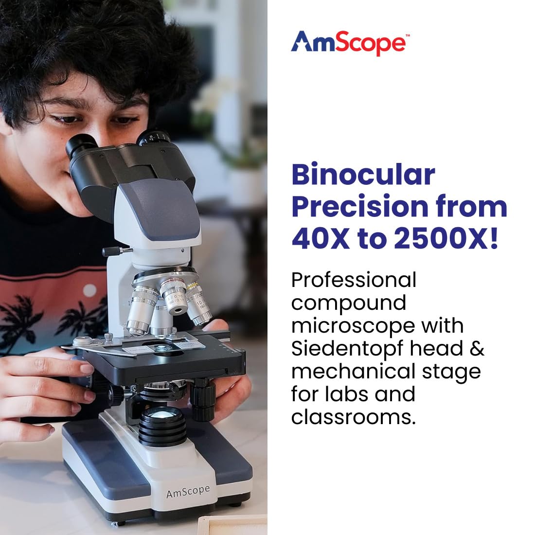 AmScope B120C eyepieces set with 10x and 25x for versatile observation