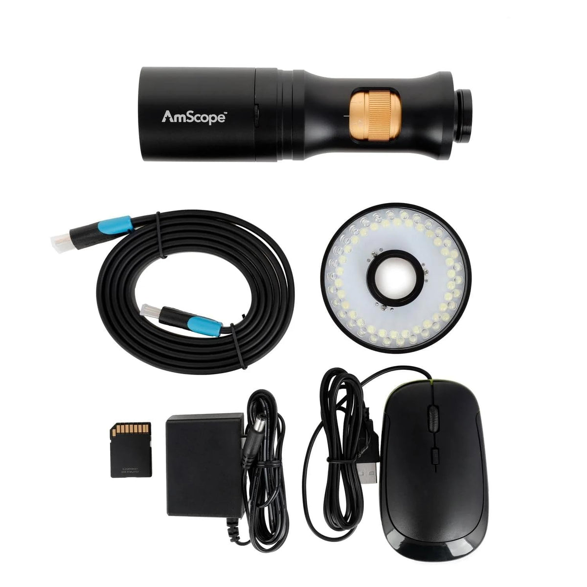 AmScope DM756H2D-DAB SD storage simplifies file saving and organization