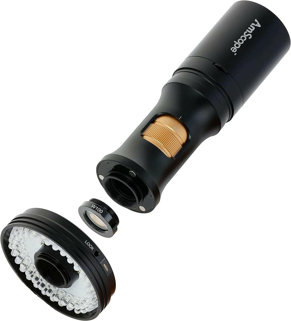 AmScope DM756H2D-TS 2x objective delivering finer detail