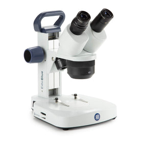AmScope EduBlue rack and pinion stand for precise stage control