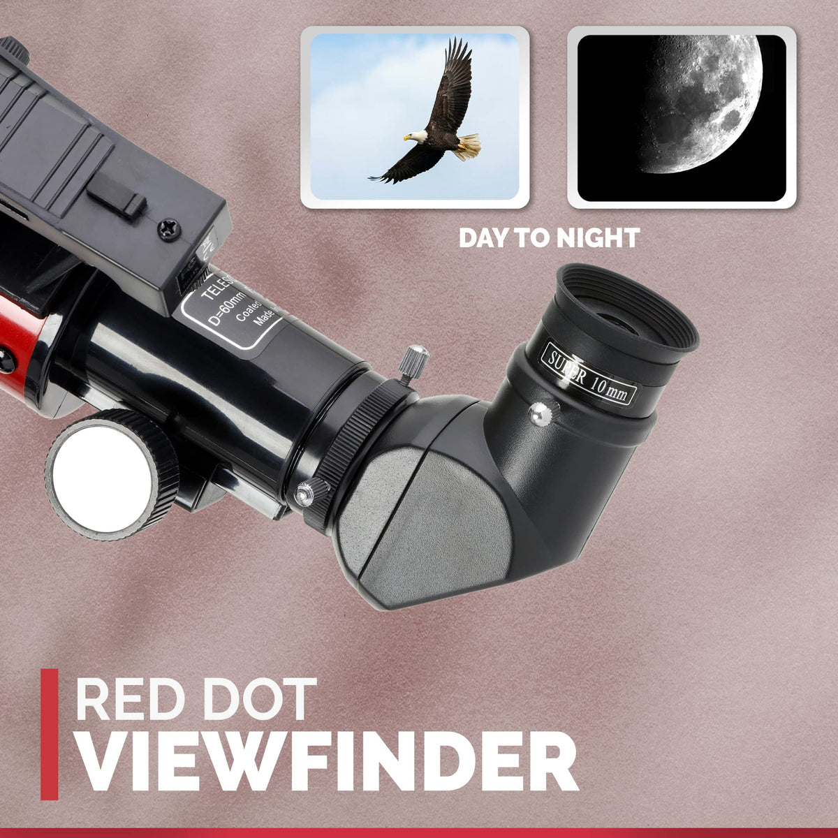 AmScope eyepiece 9mm for high-magnification planetary details