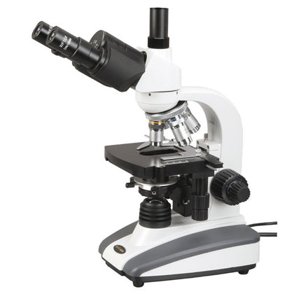 AmScope LED trinocular microscope head for bright viewing and image capture.