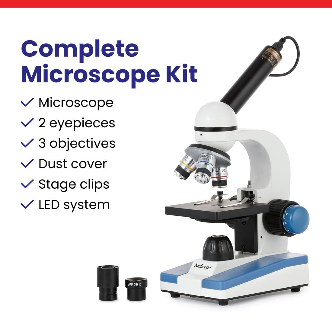 AmScope M150C beginner-friendly design for easy home science use.